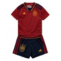 Camisa de Futebol Espanha Equipamento Principal Infantil Mundo 2022 Manga Curta (+ Calças curtas)